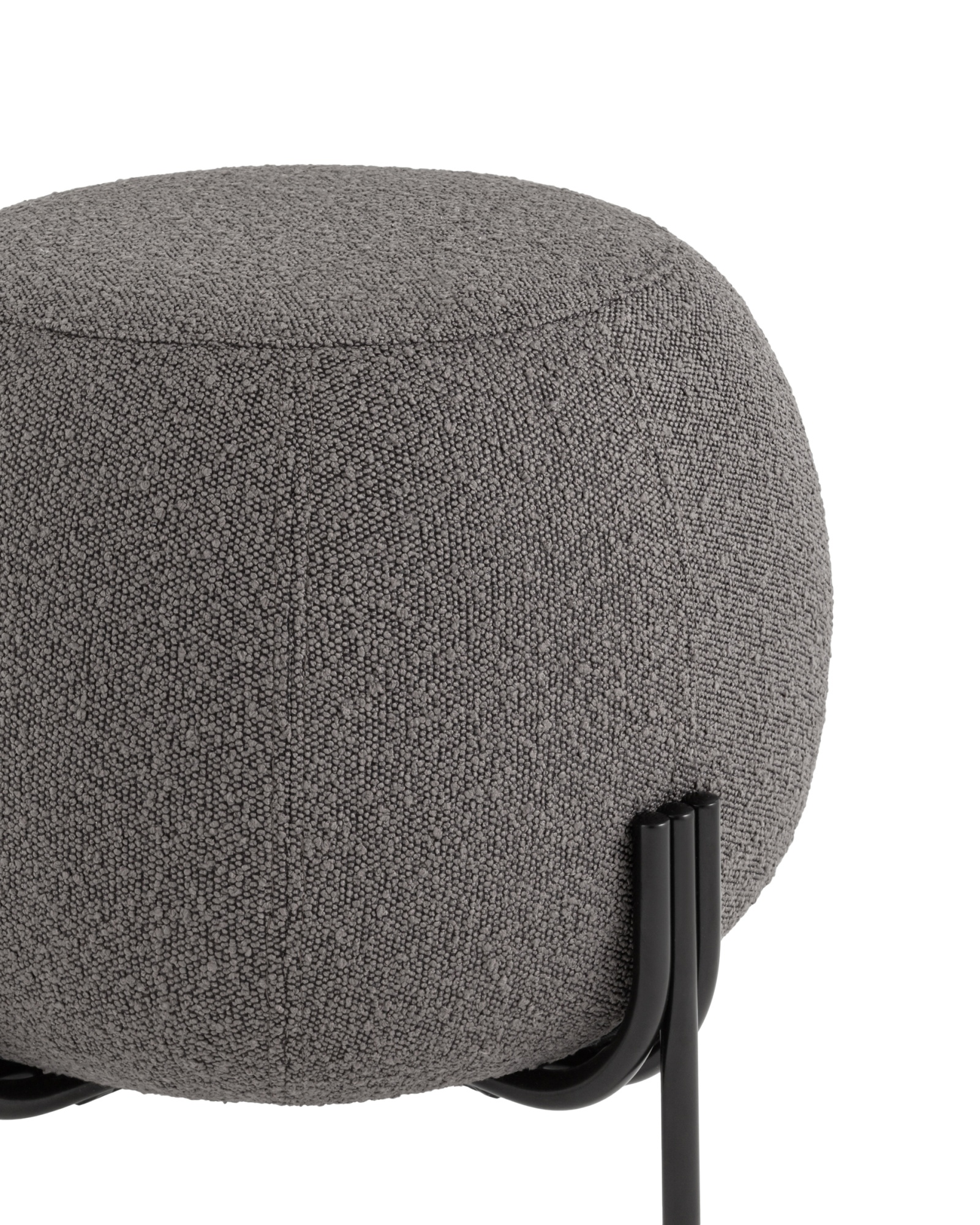 Пуф Флик букле тёмно-серый Stool Group