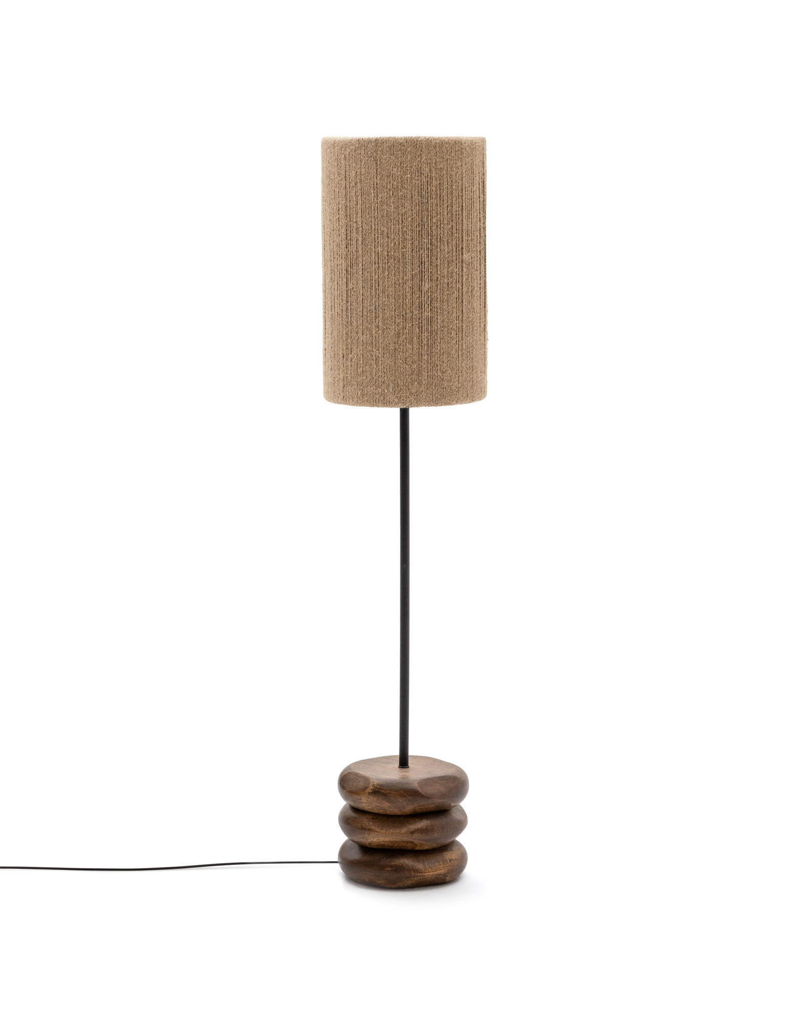 Торшер Kor из джута и акации в темной отделке La Forma (ex Julia Grup)