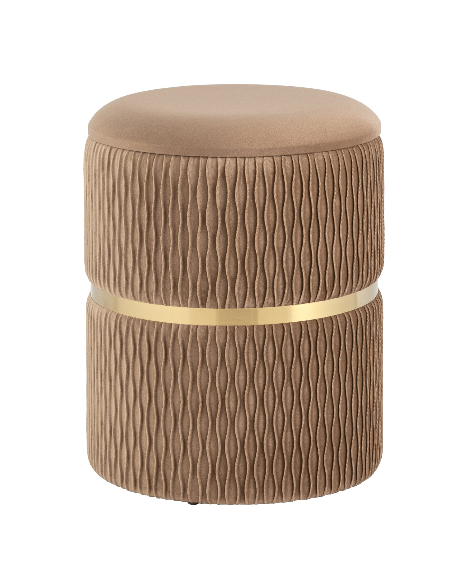 Пуф Джесси с ящиком велюр бежевый Stool Group