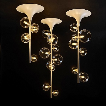 Потолочный светильник на вертикальной стойке IONA LINE White 10 by ImperiumLoft