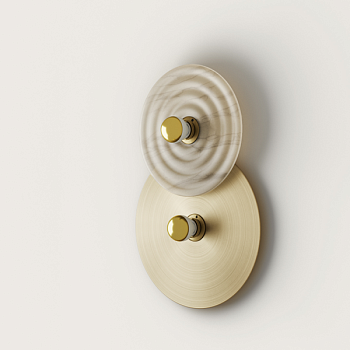 Бра Abby 2L золотой металл + диски 1094/30 Albaster, 1038/35 Gold Aromas del Campo