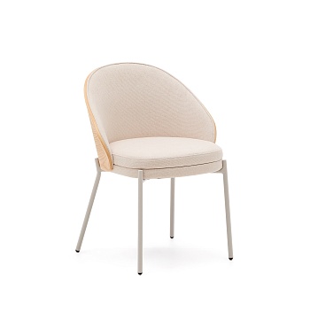 Стул Eamy бежевая синель ясеневый шпон и бежевый металл La Forma (ex Julia Grup)