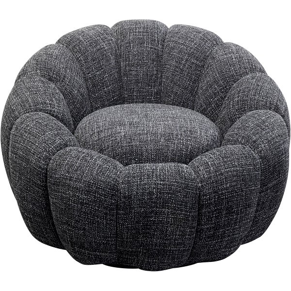 Кресло вращающееся Peppo Bloom Melange Black KARE 87777