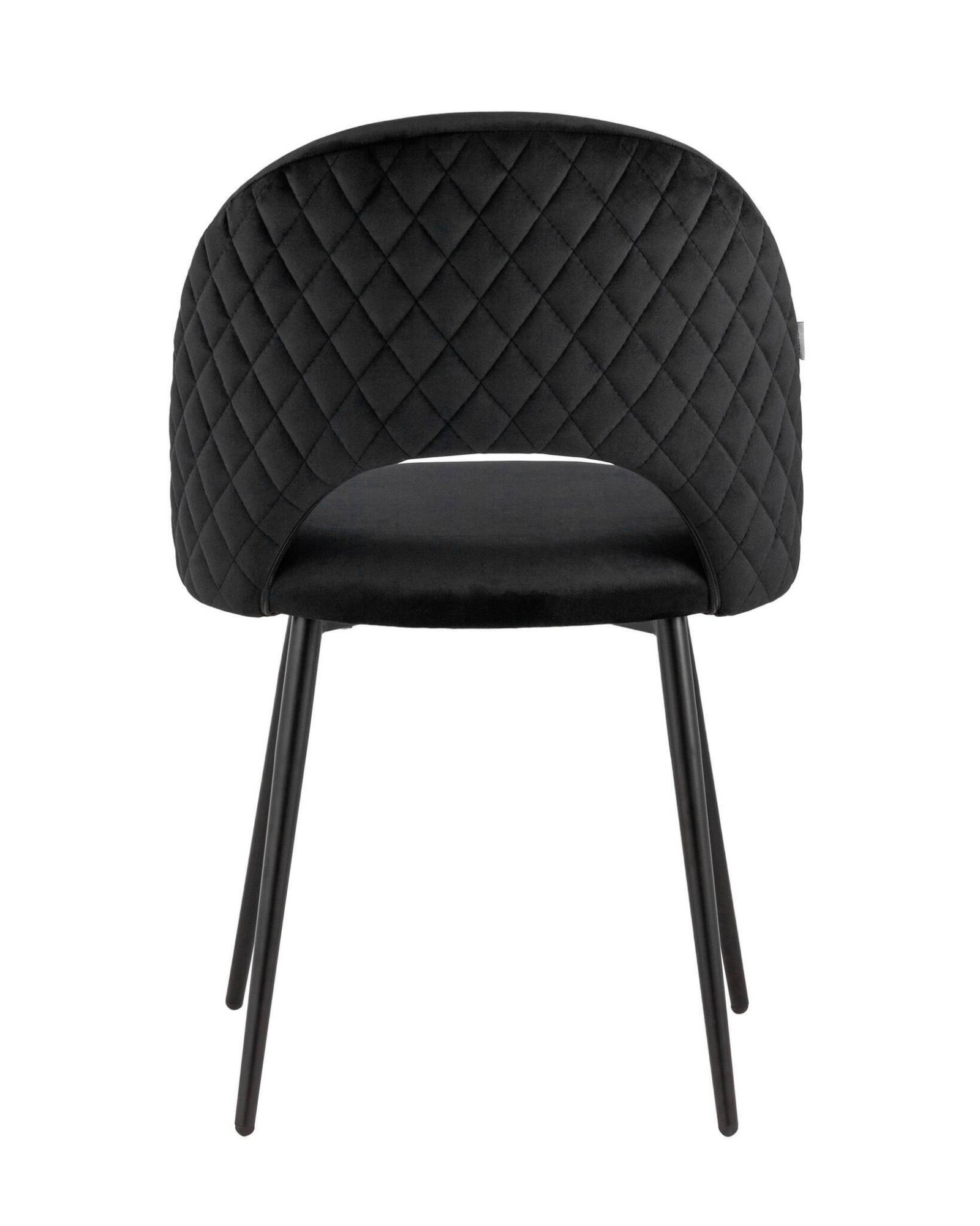 Стул Меган велюр с ромбами черный Stool Group