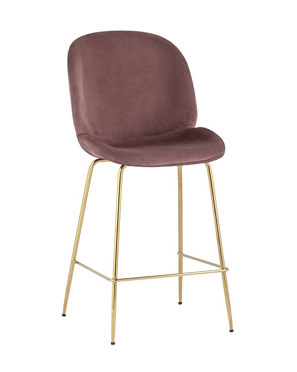 Стул полубарный Beetle со спинкой темно-розовый Stool Group