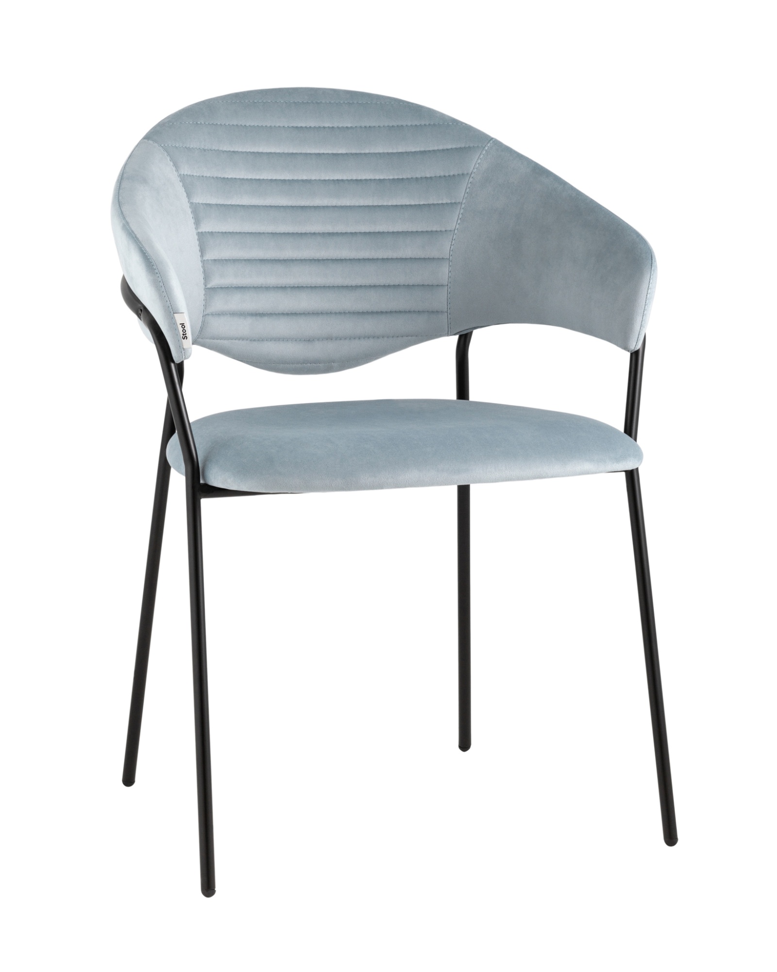 Стул Алексис велюр пыльно-голубой Stool Group