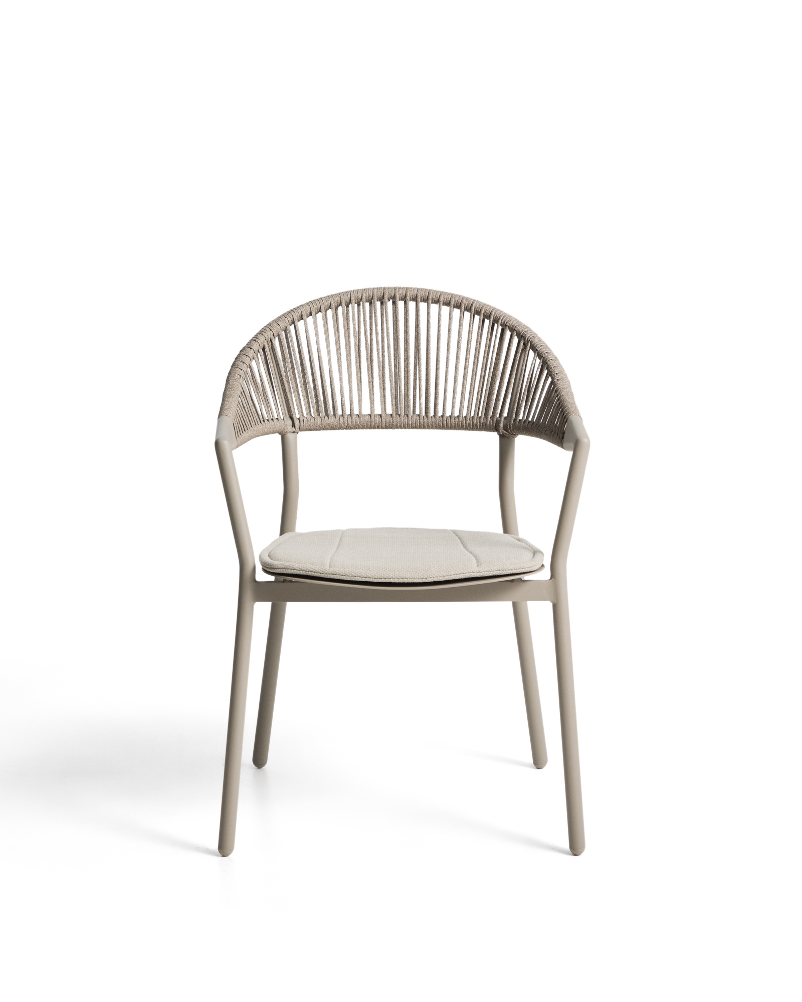 Уличный стул Alimia из бежевого алюминия с бежевой веревкой La Forma 482578