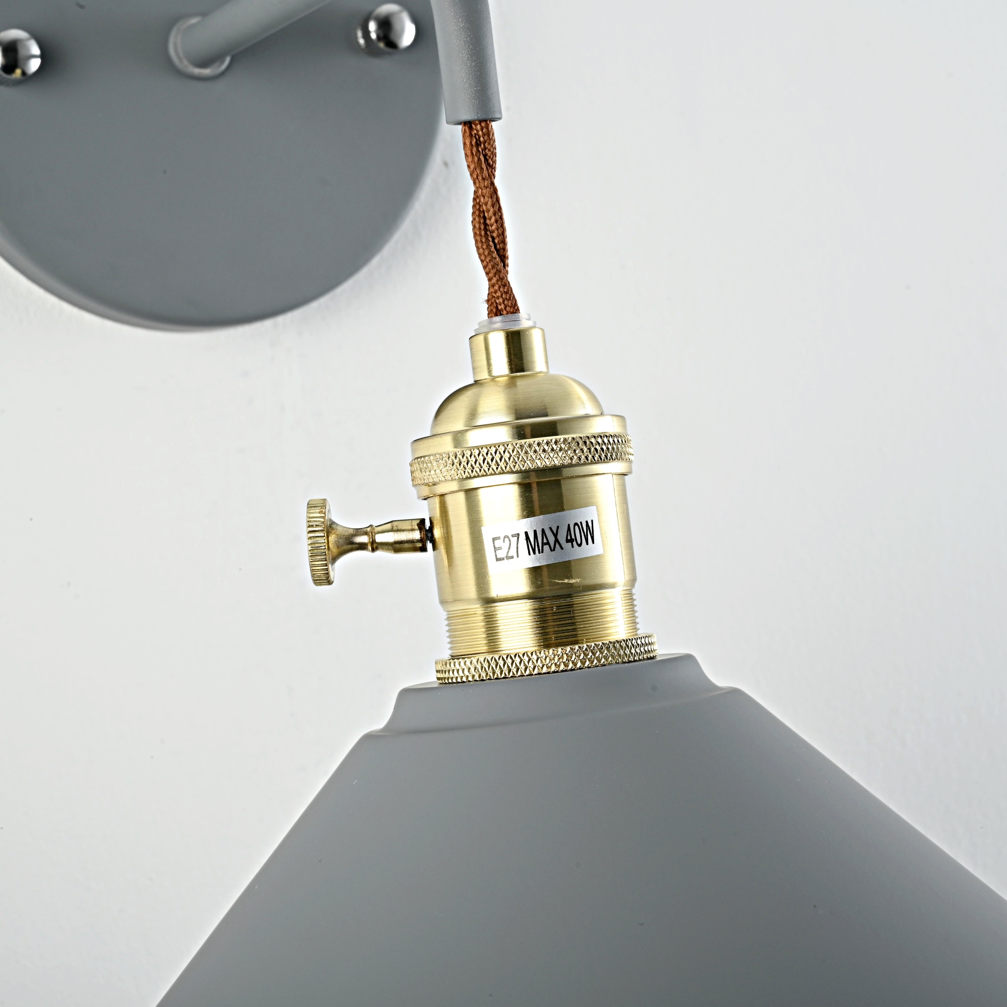 Бра С Подвесным Плафоном Braid Wall Gray By Imperiumloft