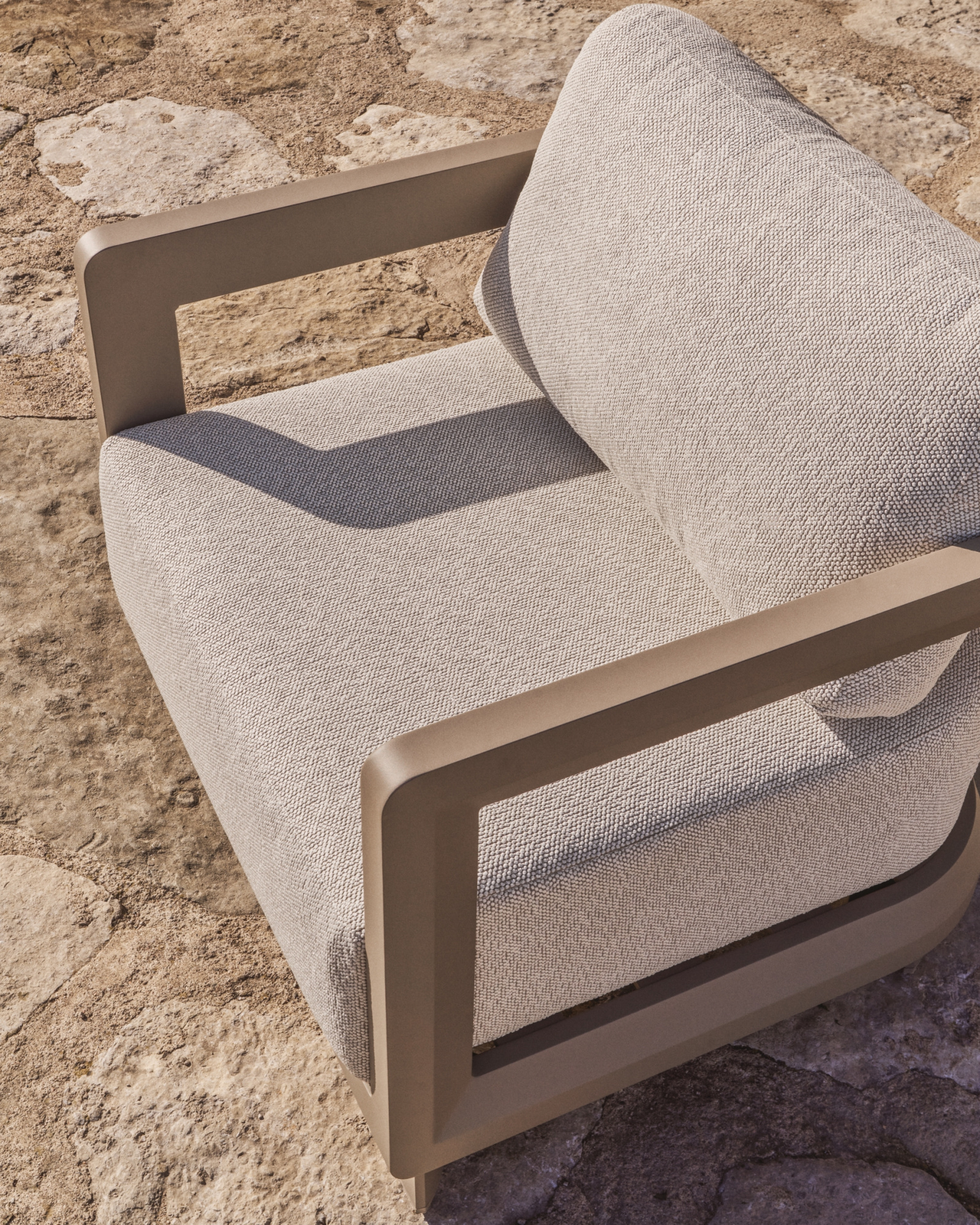 Уличное кресло Nerano из алюминия цвета таупе La Forma 482630