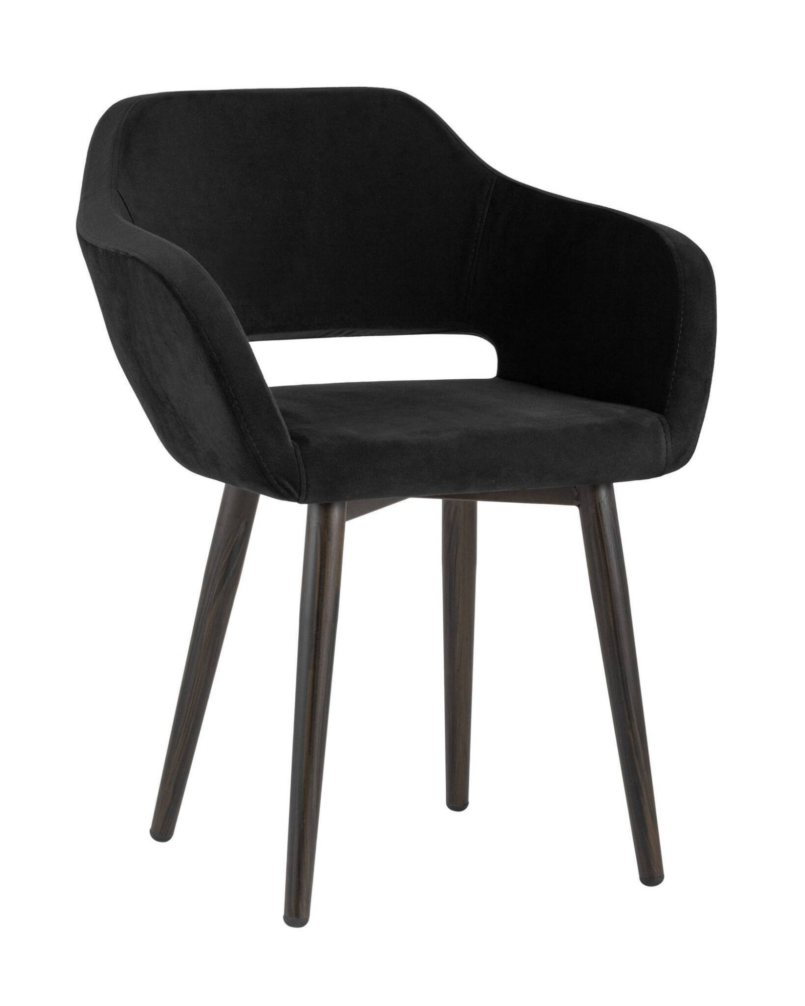 Стул с подлокотниками Саймон велюр черный Stool Group