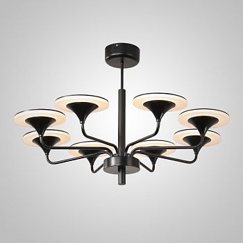 Люстра на штанге PILLAR L8 Black by ImperiumLoft