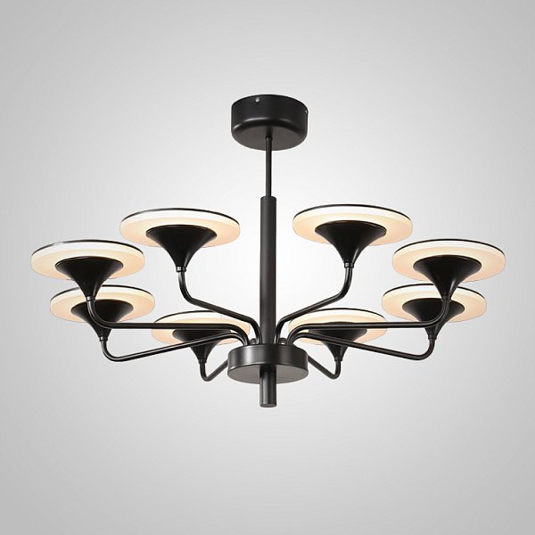 Люстра на штанге PILLAR L8 Black by ImperiumLoft
