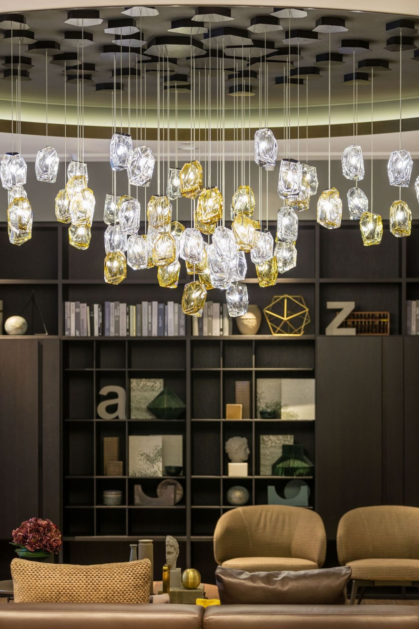 Подвесной светильник LASVIT Crystal Rock 5 clear/amber/opal Подвесной светильник LASVIT Crystal Rock 5 clear/amber/opal