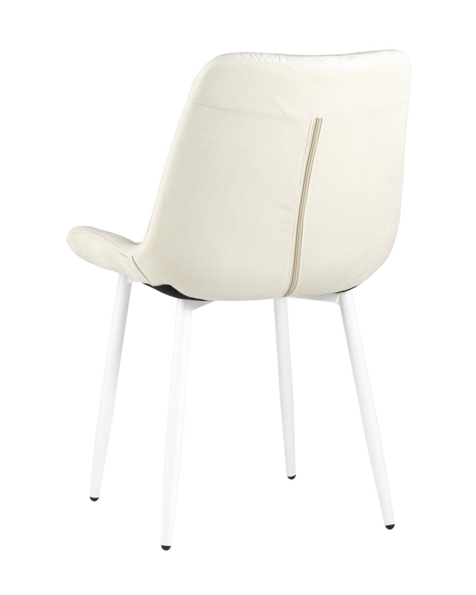 Стул Флекс велюр светло-бежевый белые ножки Stool Group