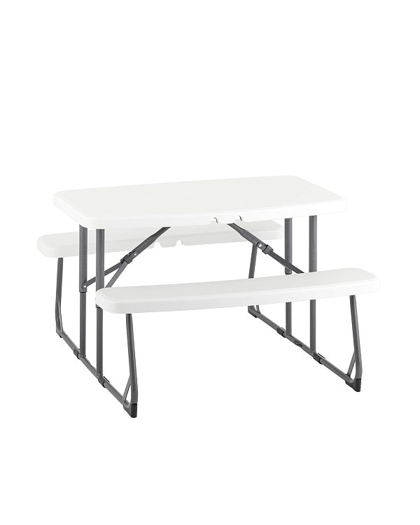 Комплект стола и двух скамеек Кейт детский раскладной белый Stool Group