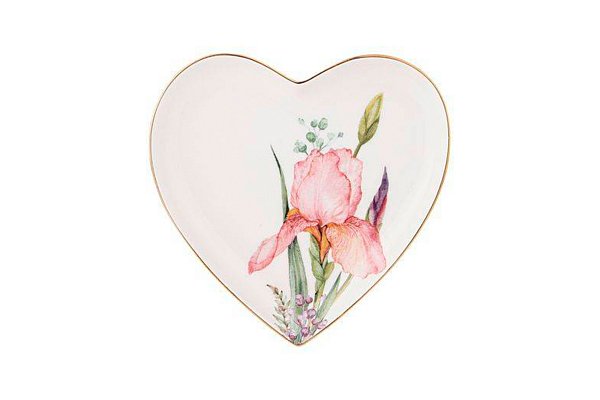 Тарелка в форме сердца "Ирисы" 15 см Garda Decor 590-361