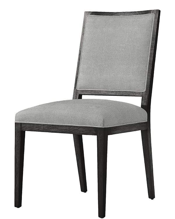 Чёрный стул из дуба Карлайл Louvre Home LHFDC2195HLN black oak,fog linen