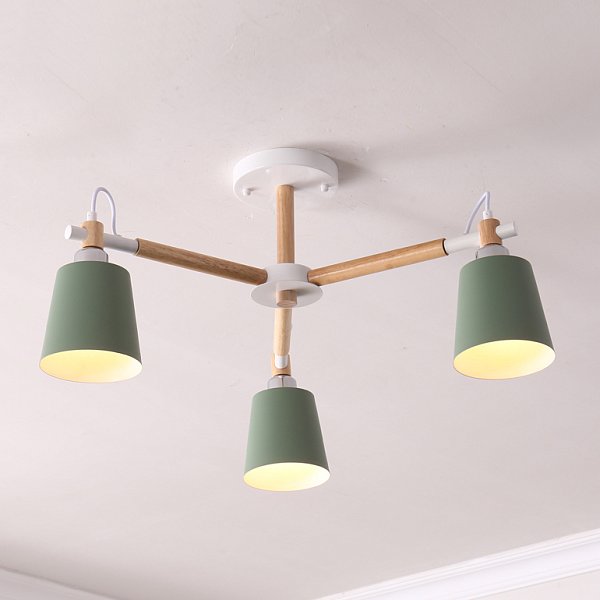 Люстра на штанге VARDA 3 lamps Green by ImperiumLoft