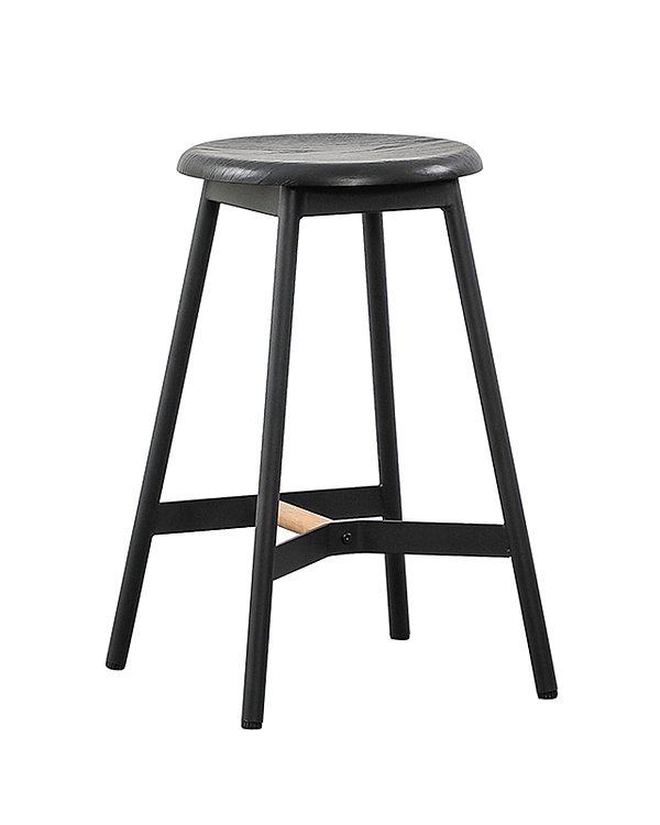 Стул полубарный Knobb черный Stool Group