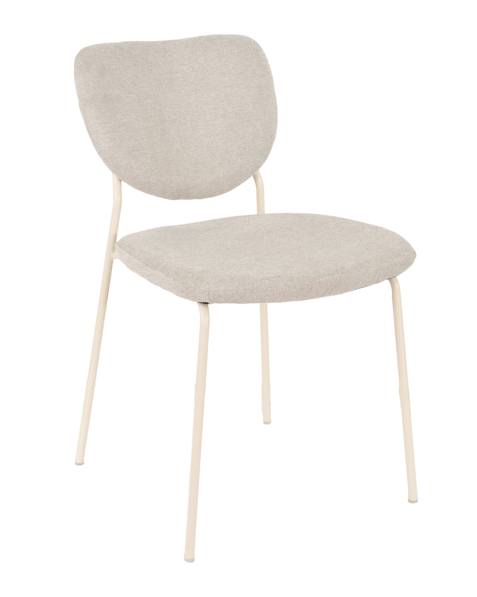 Стул обеденный Gigi шенилл серый белые ножки Stool Group