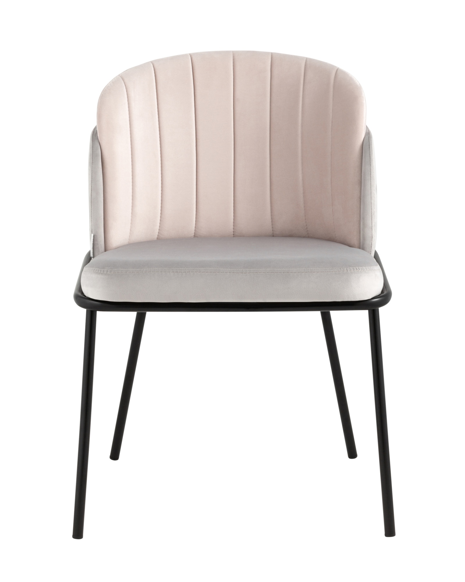 Стул Дабл велюр серый с розовой вставкой Stool Group