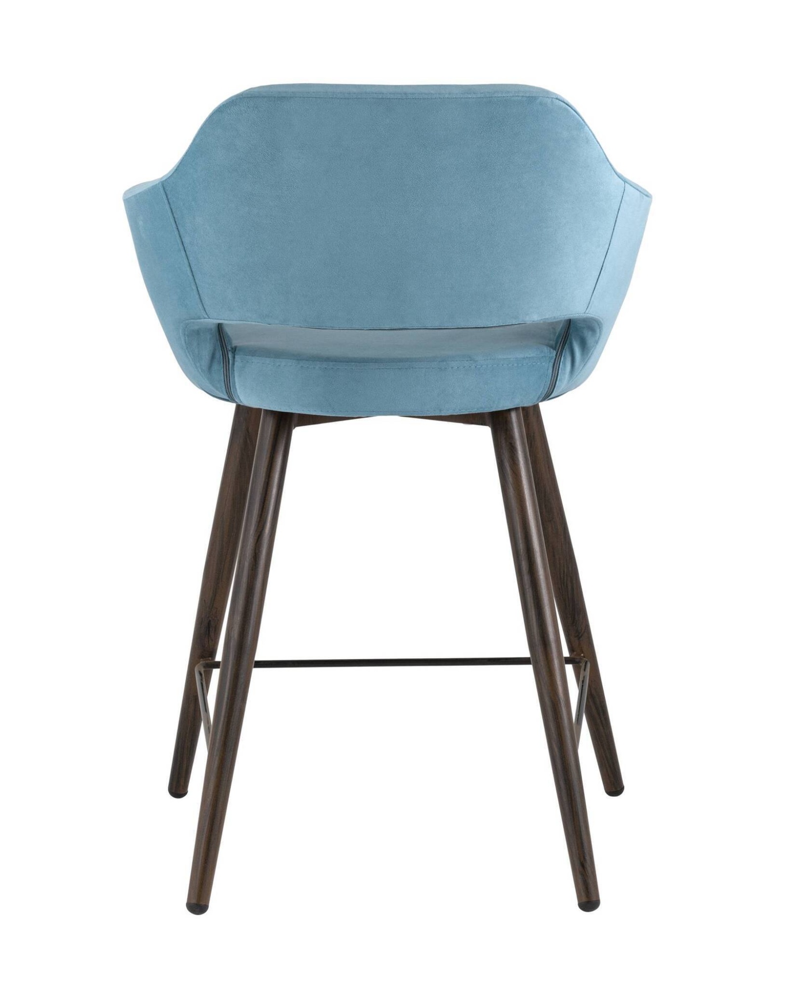 Стул полубарный Саймон велюр пыльно-голубой Stool Group