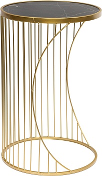 Столик интерьерный с черным мрамором Glasar 54-056