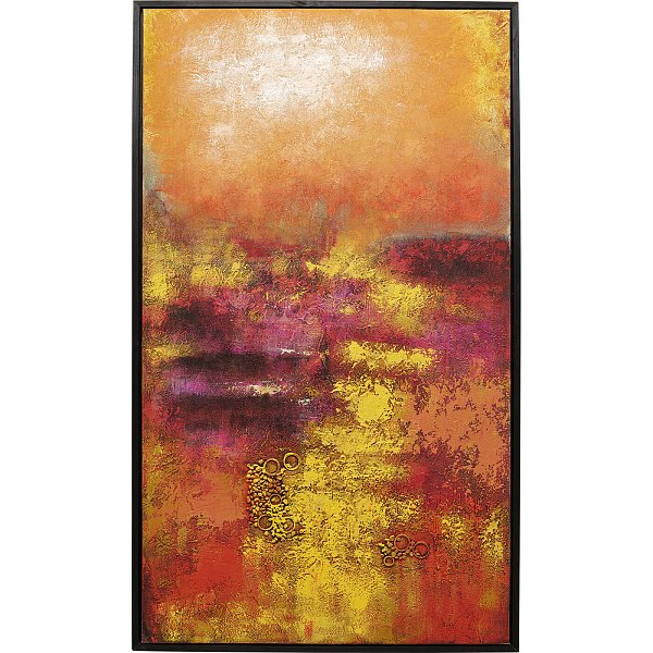 Картина на холсте Jardin Red 125x215 см KARE 55804