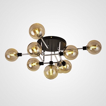 Подвесная люстра NEXO 9 Янтарь, Серебро by ImperiumLoft