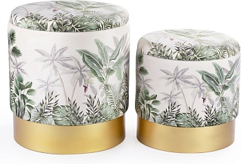 Пуфы с крышкой, набор Glasar 49-139/138