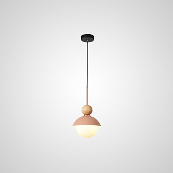 Подвесной светильник POMPON WOOD Розовый by ImperiumLoft