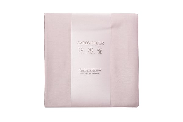 Простыня сатиновая 240х250см пудреная роза Garda Decor 107TD-D002G-PROS ROS