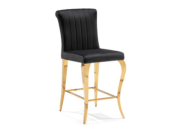 Барный стул Woodville Joan black / gold 15388