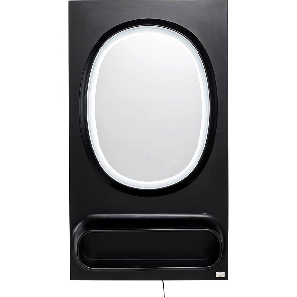 Зеркало настенное  KARE x Karim Rashid Aero LED Black 80x141cm KARE 70840