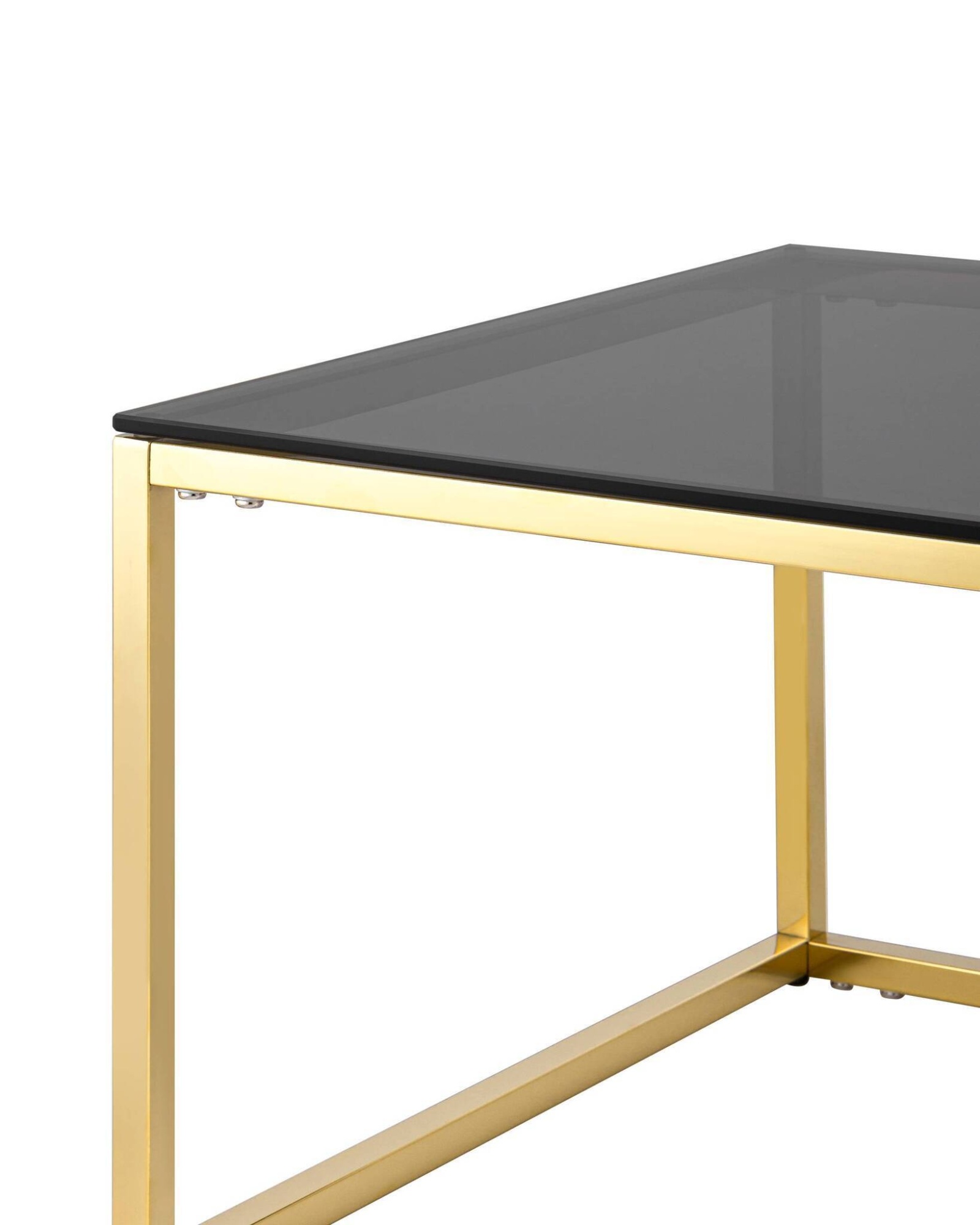 Журнальный стол 120*60 ТАУН золото стекло smoke Stool Group