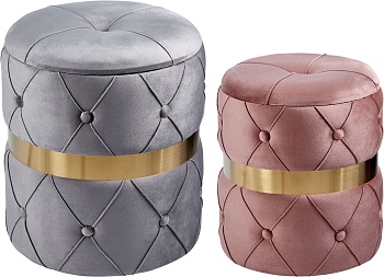 Пуфы с крышкой, набор Glasar 49-334/BM