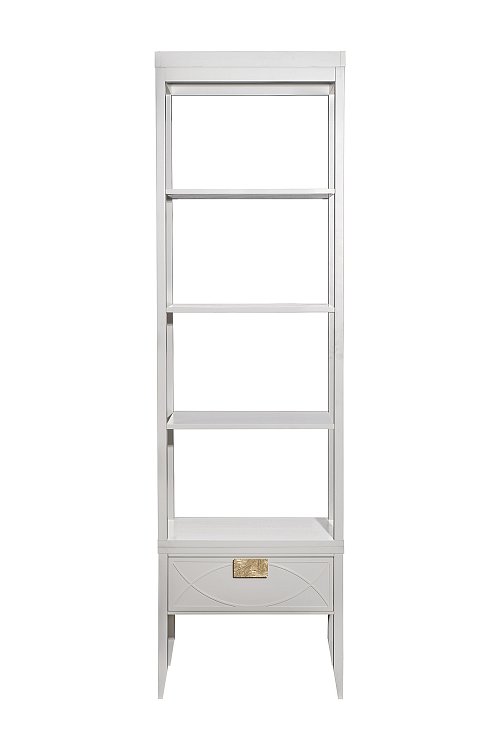 Шкаф-витрина открытый узкий с тумбой прикроватной с 1-м ящиком Garda Decor 151SV-000018