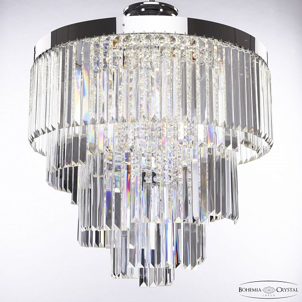 Люстра спираль хрустальная 85111/60NZ-60/4000 Ni PK Bohemia Ivele Crystal