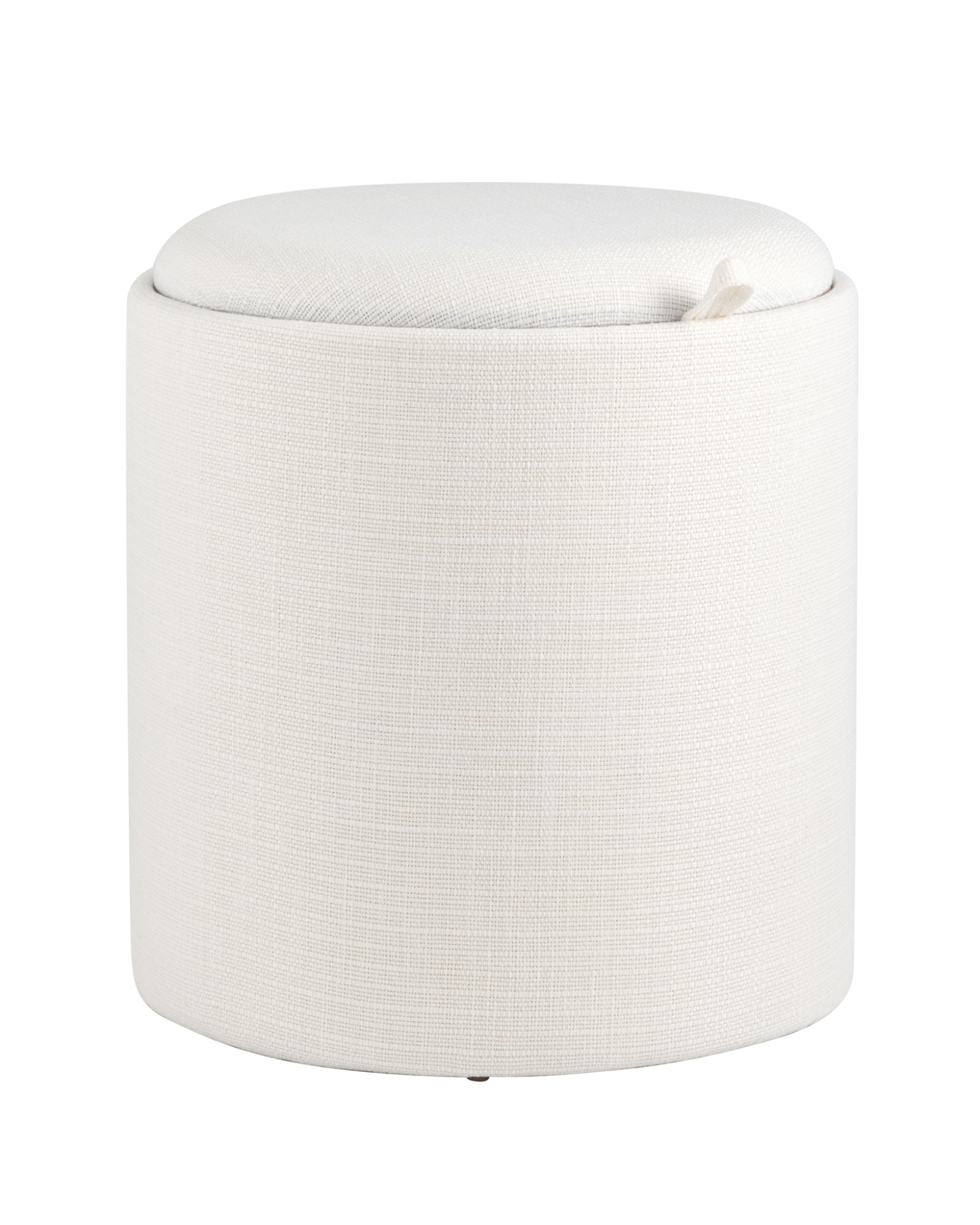 Пуф-столик с ящиком Хюгге S рогожка белый Stool Group