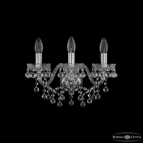 Бра хрустальные 1409B/3/160 Ni Bohemia Ivele Crystal