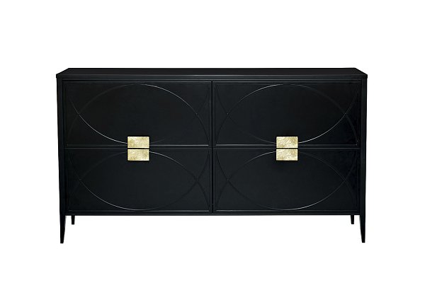 Комод черный с ящиками Garda Decor 98BP-GD01KOMD-CHERN