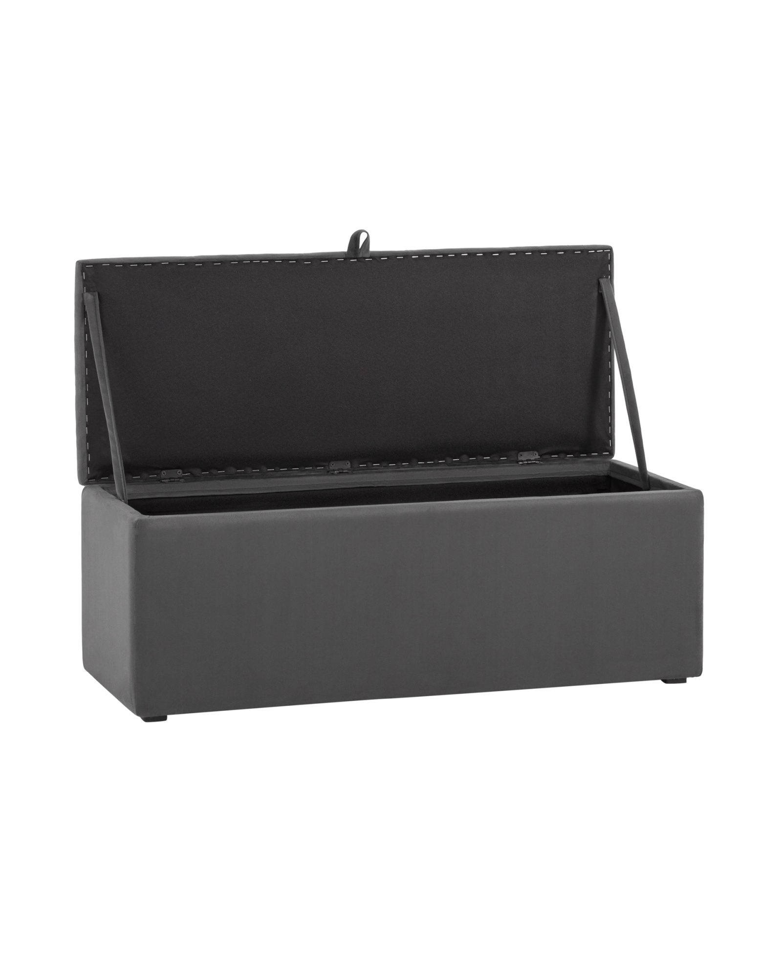 Пуф с крышкой Нильсон 2 велюр тёмно-серый Stool Group