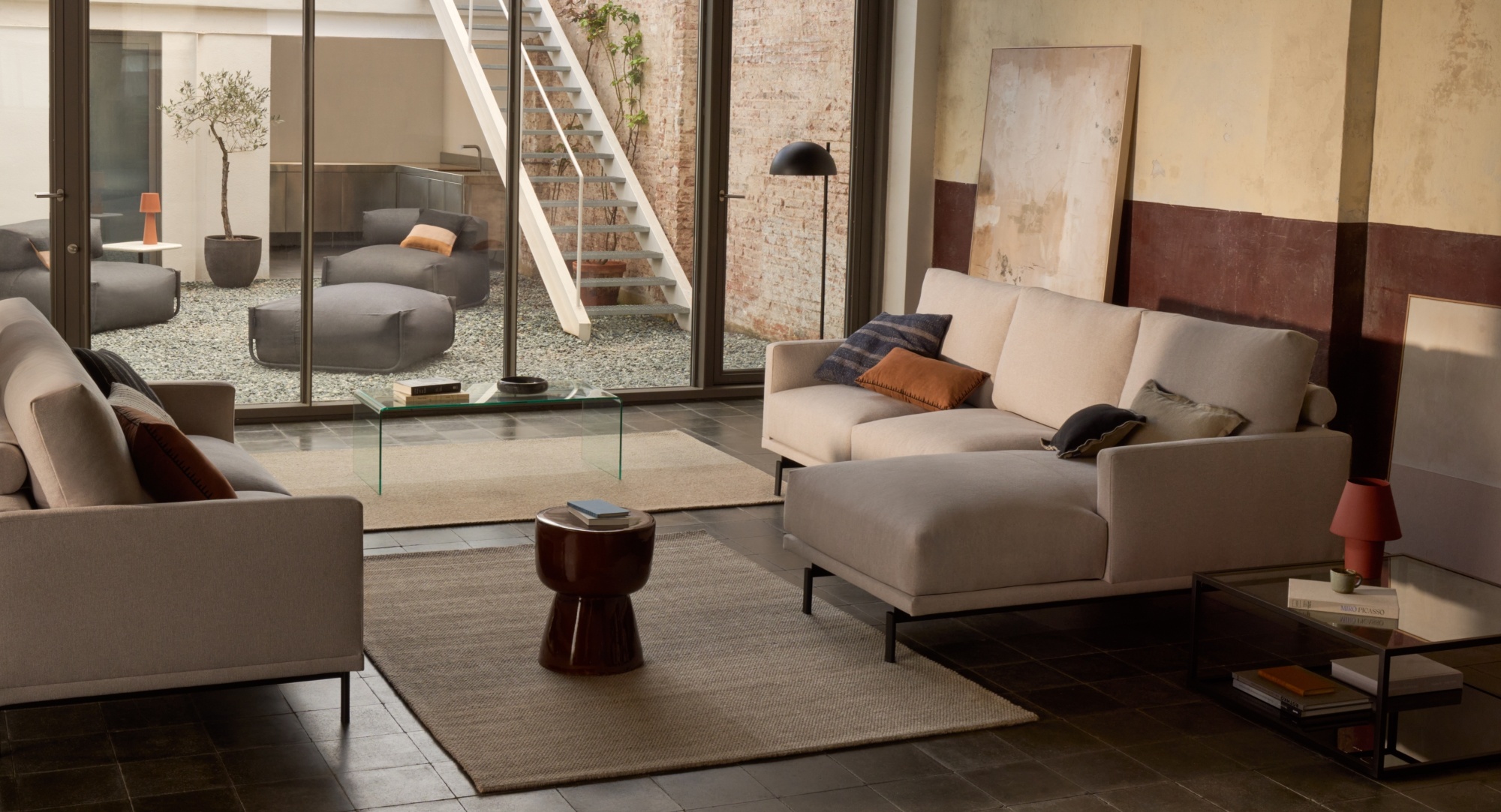 Абстрактная картина Silpa темно-бежевый 200 x 120 см La Forma (ex Julia Grup)