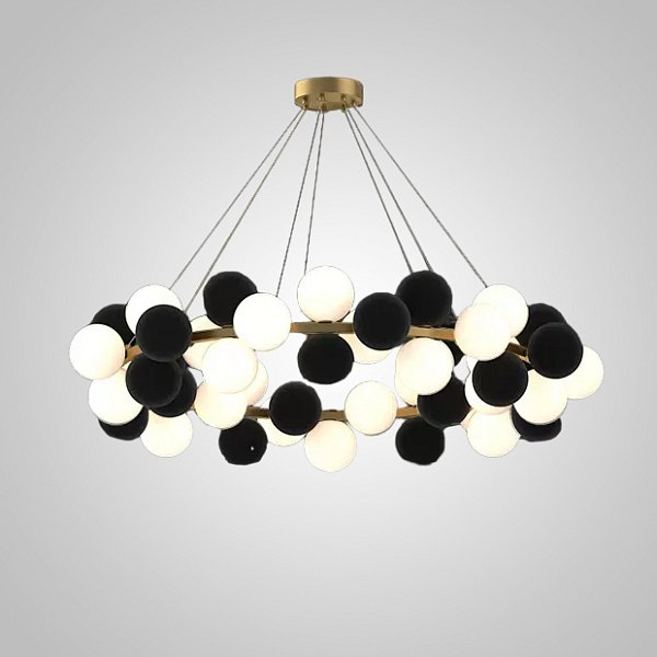 Кольцевые люстры и светильники LATTE D120 Black by ImperiumLoft