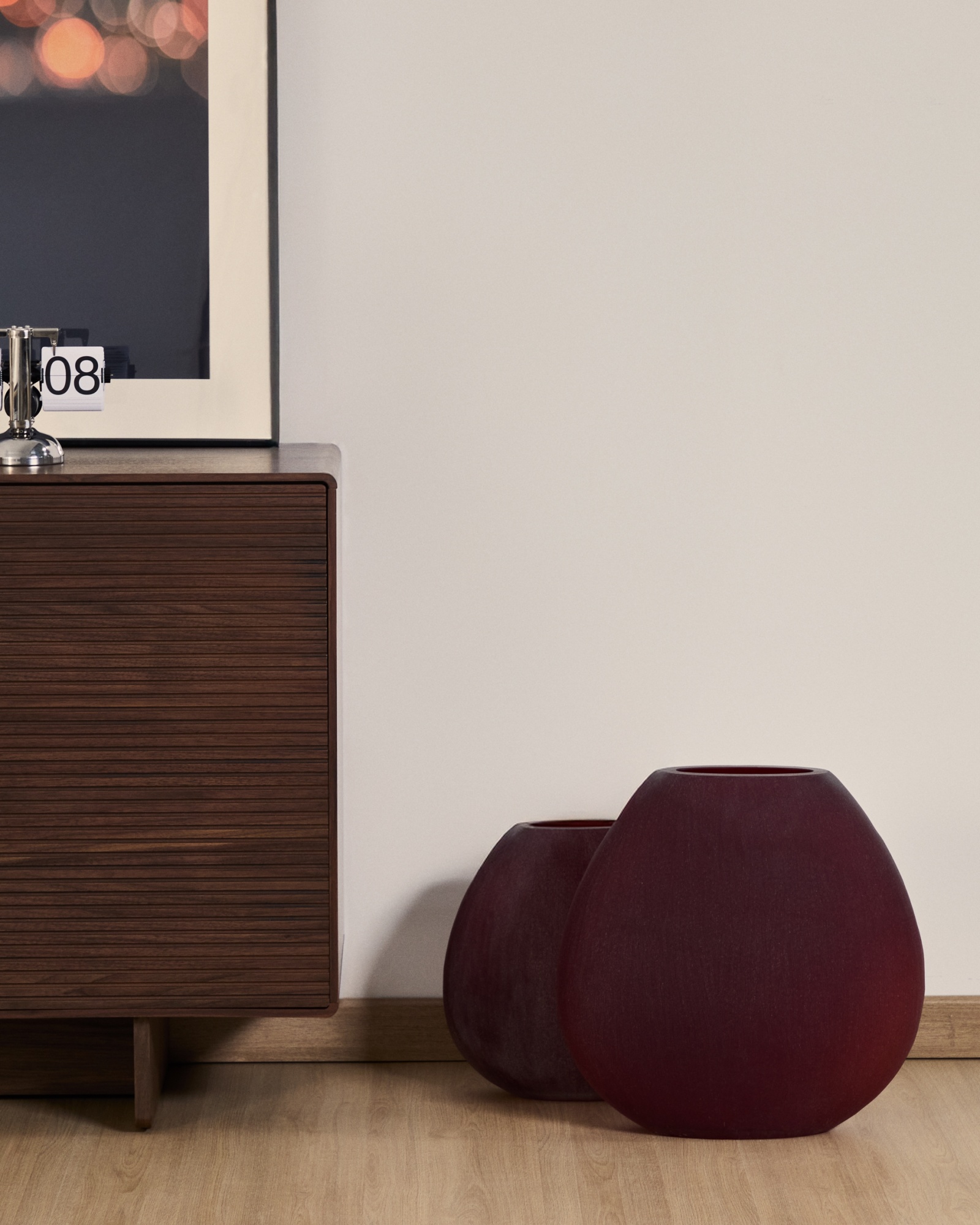 Ваза из бордового стекла Rovena 43,5 см La Forma (ex Julia Grup)