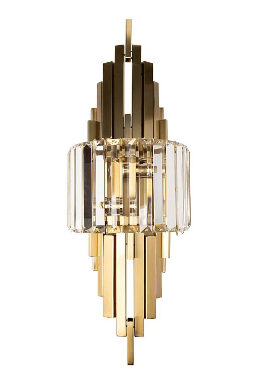 Бра латунь/стекло прозрачное Garda Decor 92EL-YG0122
