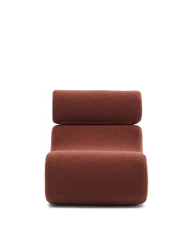 Club терракотовое кресло из ткани букле La Forma (ex Julia Grup)