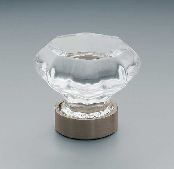 Ручка-кнопка Restoration Hardware Traditional Glass d.3.2 Satin Nickel