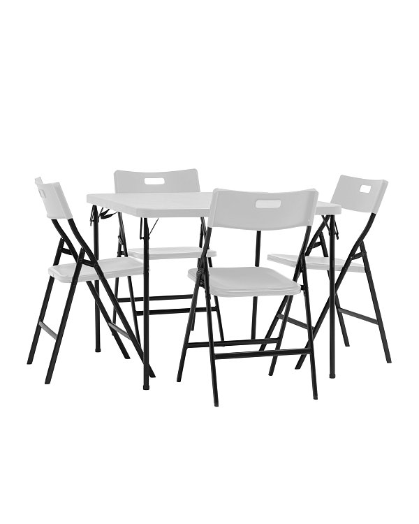 Комплект раскладного стола и стульев Кейт белый Stool Group