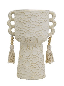 Ваза декоративная с кисточками Glasar 460279